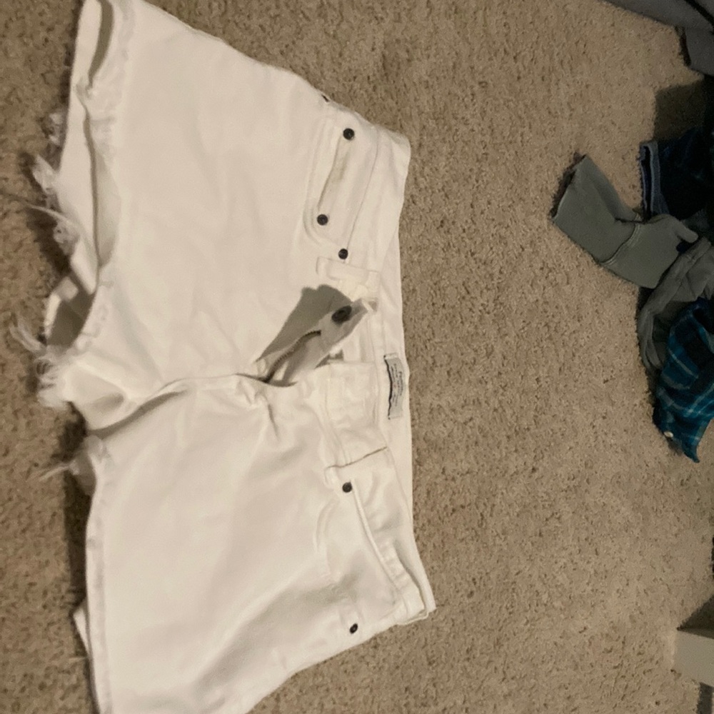 Principal white jean shorts